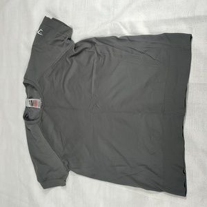 Gym Shark Dark Gray Workout Active Casual Short Sleeve Shirt Size Small